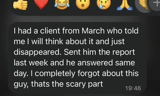 Broker message: a client who disappeared in March